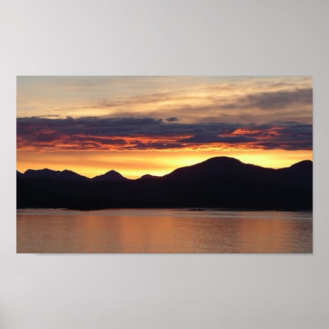 Alaskan Sunset I Beautiful Alaska Photography Poster (Front)