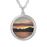 Alaskan Sunset I Beautiful Alaska Photography Silver Plated Necklace