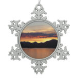 Alaskan Sunset I Beautiful Alaska Photography Snowflake Pewter Christmas Ornament
