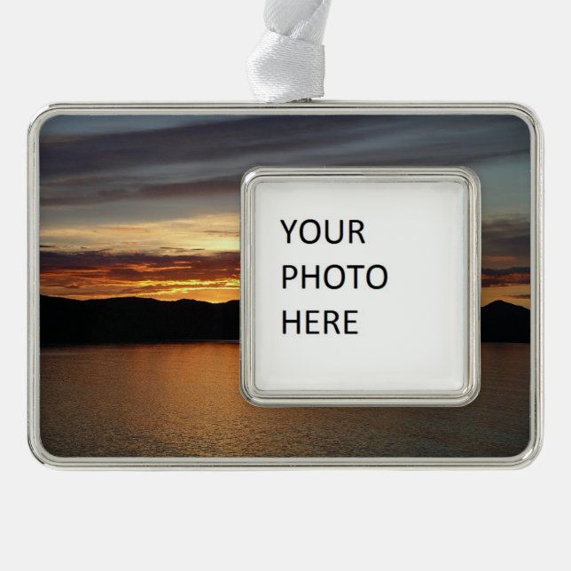 Alaskan Sunset II Beautiful Alaska Photography Christmas Ornament (Front)