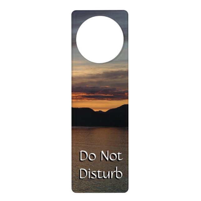 Alaskan Sunset II Beautiful Alaska Photography Door Hanger (Front)