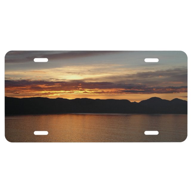 Alaskan Sunset II Beautiful Alaska Photography License Plate (Front)