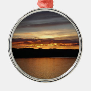 Alaskan Sunset II Beautiful Alaska Photography Metal Ornament