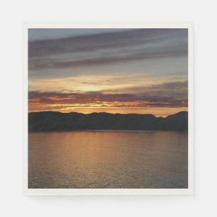 Alaskan Sunset II Beautiful Alaska Photography Napkins