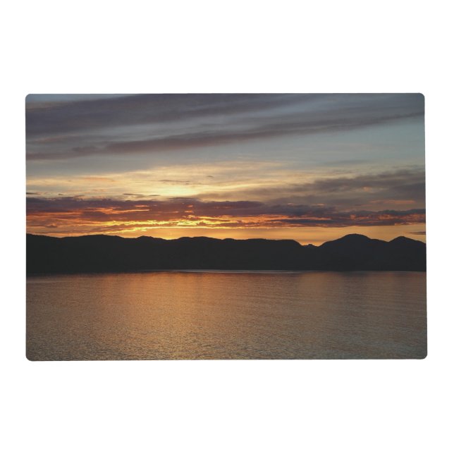 Alaskan Sunset II Beautiful Alaska Photography Placemat (Front)
