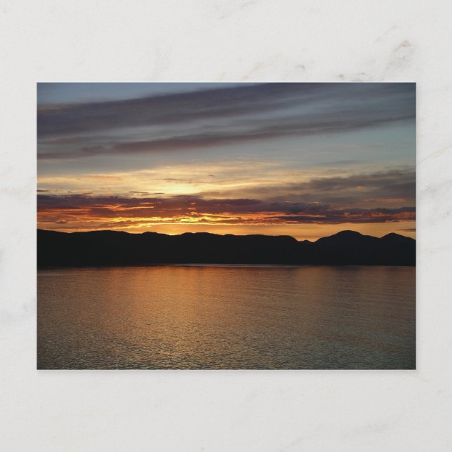 Alaskan Sunset II Beautiful Alaska Photography Postcard (Front)