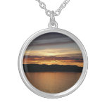 Alaskan Sunset II Beautiful Alaska Photography Silver Plated Necklace