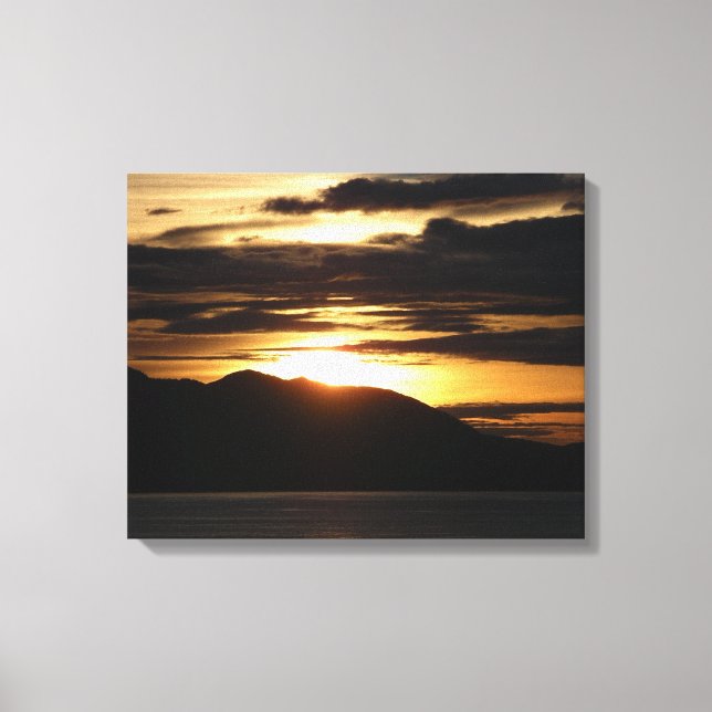 Alaskan Sunset III Beautiful Alaska Photography Canvas Print (Front)
