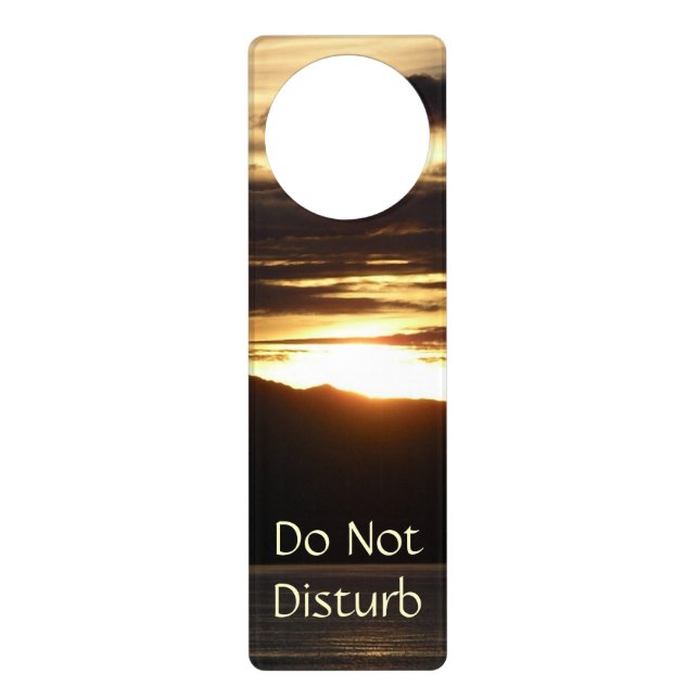 Alaskan Sunset III Beautiful Alaska Photography Door Hanger (Front)