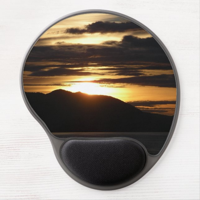 Alaskan Sunset III Beautiful Alaska Photography Gel Mouse Pad (Front)