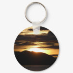 Alaskan Sunset III Beautiful Alaska Photography Keychain
