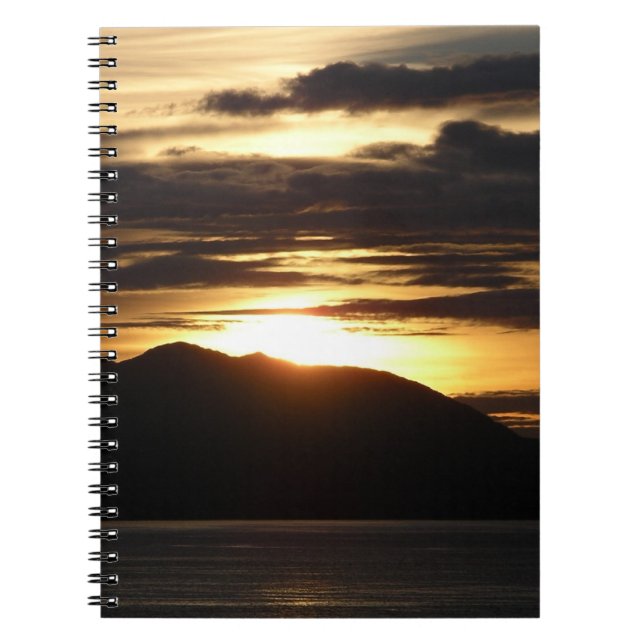Alaskan Sunset III Beautiful Alaska Photography Notebook (Front)