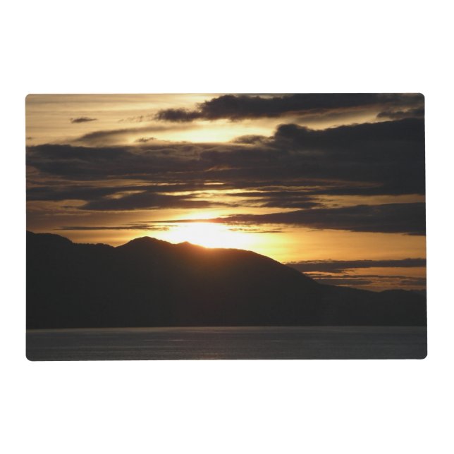 Alaskan Sunset III Beautiful Alaska Photography Placemat (Front)