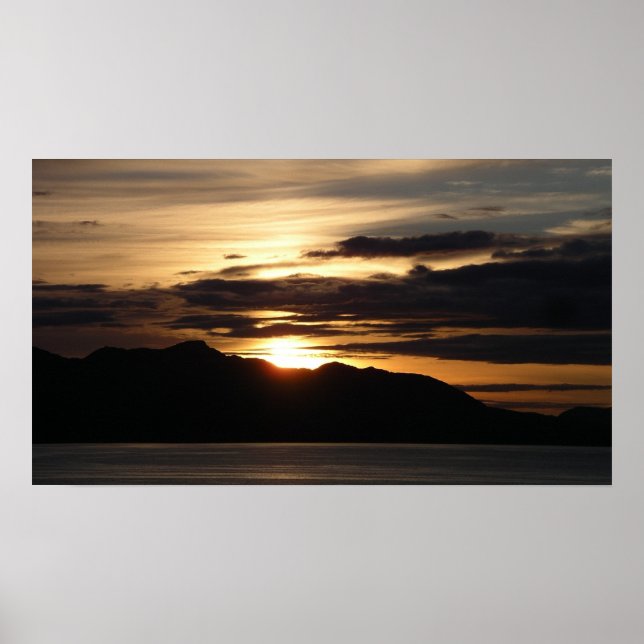 Alaskan Sunset III Beautiful Alaska Photography Poster (Front)
