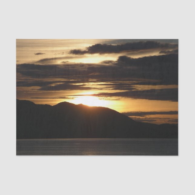 Alaskan Sunset III Beautiful Alaska Photography Tissue Paper (Front)