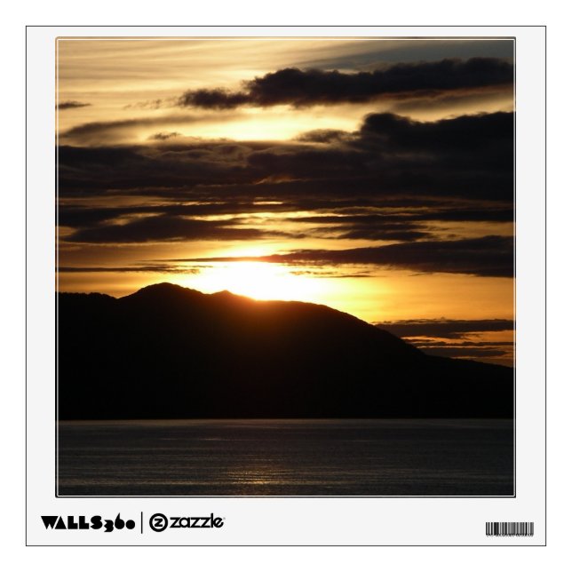 Alaskan Sunset III Beautiful Alaska Photography Wall Decal (Front)