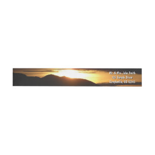 Alaskan Sunset III Beautiful Alaska Photography Wrap Around Label