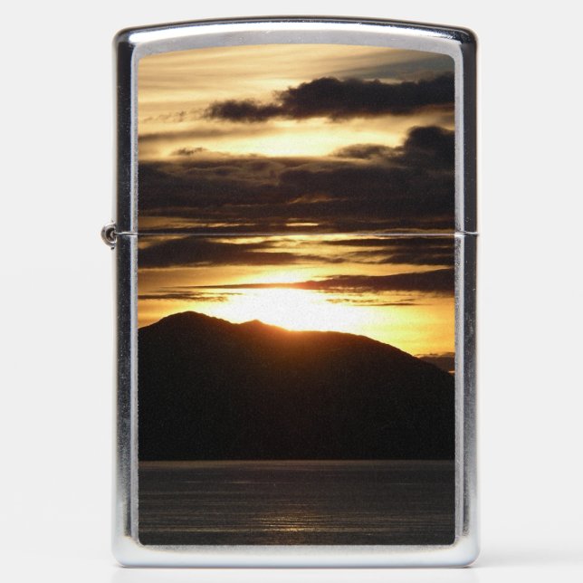 Alaskan Sunset III Beautiful Alaska Photography Zippo Lighter (Front)