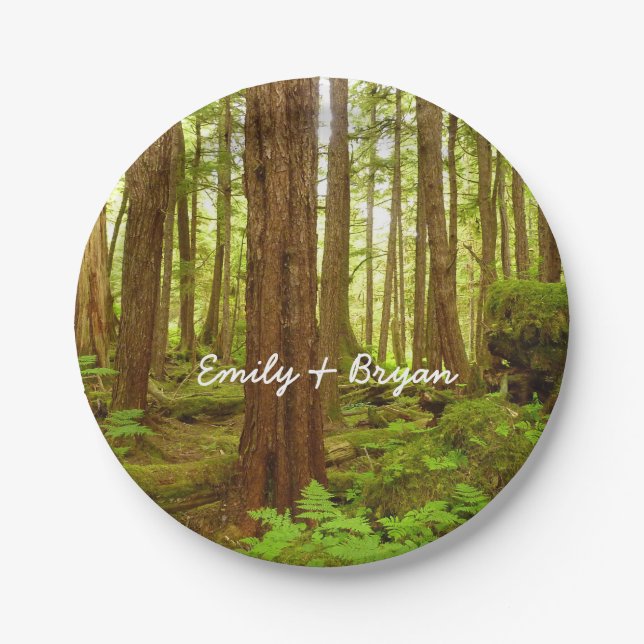 Alaskan Temperate Rainforest Paper Plates (Front)