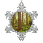 Alaskan Temperate Rainforest Snowflake Pewter Christmas Ornament