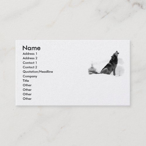 Alaskan Timber Wolf Business Card