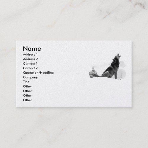 Alaskan Timber Wolf Business Card