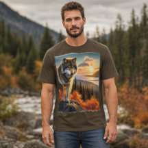 Alaskan Timber Wolf Fall Season Mens