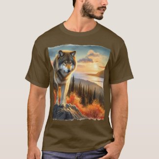 Alaskan Timber Wolf Fall Season Mens