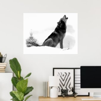 Alaskan Timber Wolf Poster | Zazzle