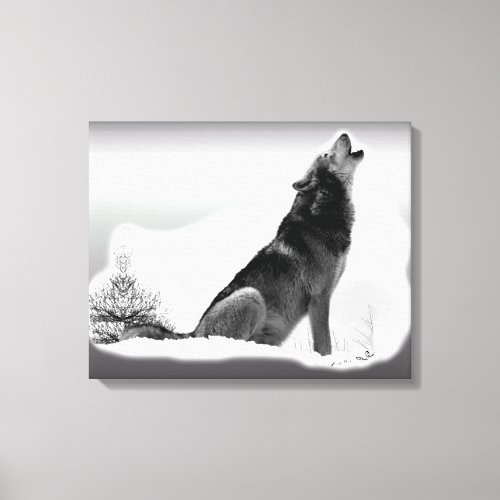 Alaskan Timber Wolf Wrapped Canvas