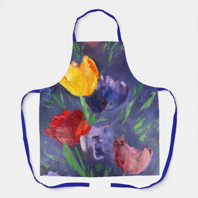 Alaskan Tulips Apron (Front)