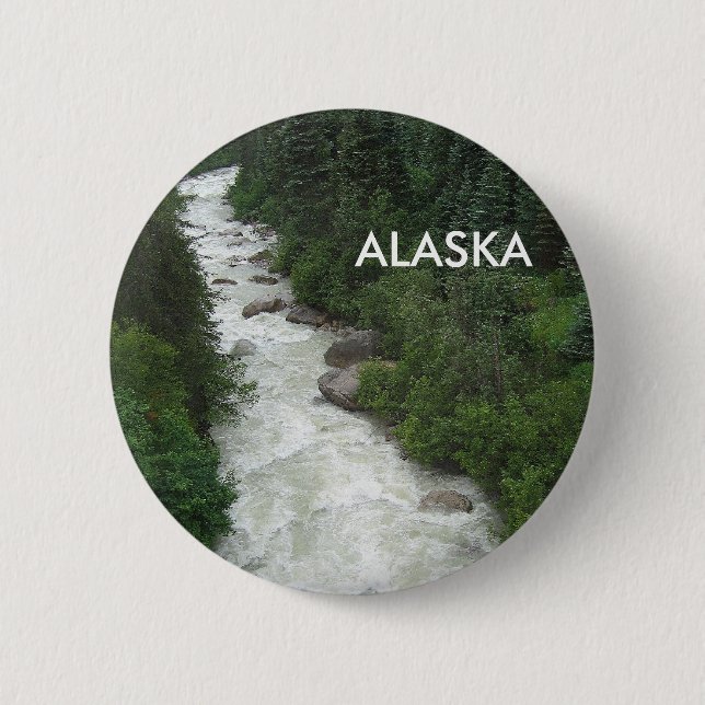 Alaskan Waterfall Button (Front)