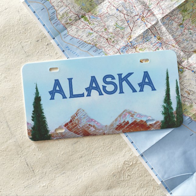 Alaskan Wilderness Landscape License Plate (In Situ)