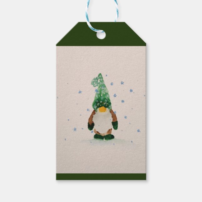 Alaskan Winter Gnome Gift Tag  (Front)