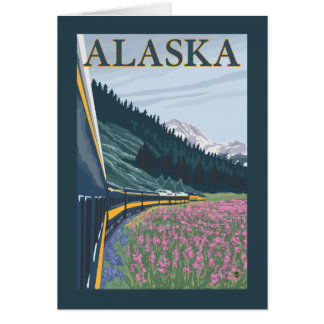 AlaskaRailroad and Fireweed Vintage Travel Cards