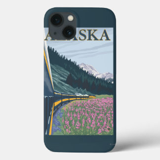 AlaskaRailroad and Fireweed Vintage Travel iPhone 13 Case