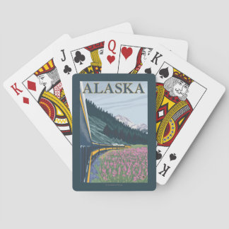 AlaskaRailroad and Fireweed Vintage Travel Poker Cards