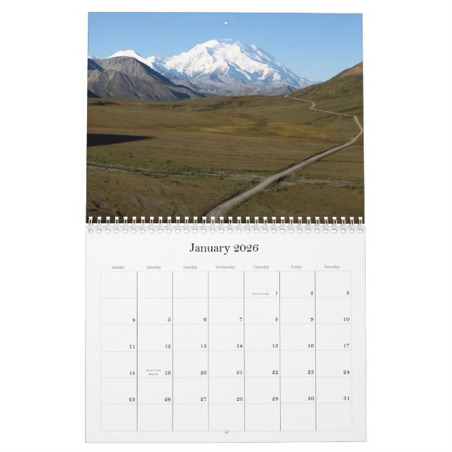 Alaska's Denali National Park Calendar (Jan 2026)