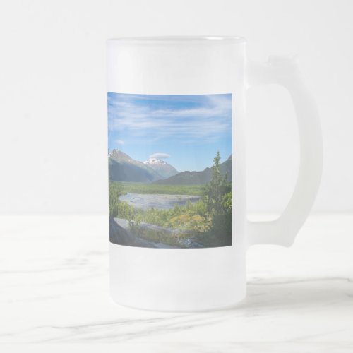 Alaskas Exit Glacier Valley Frosted Glass Beer Mu Frosted Glass Beer Mug