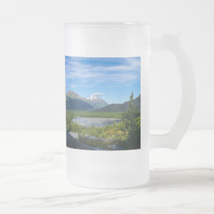 Alaska's Exit Glacier Valley Frosted Glass Beer Mu Mug