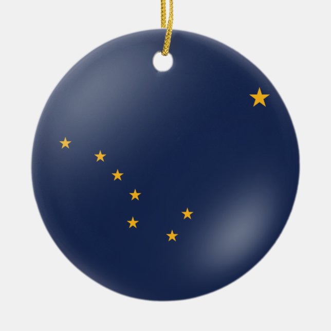 Alaska's Flag Ceramic Ornament (Front)