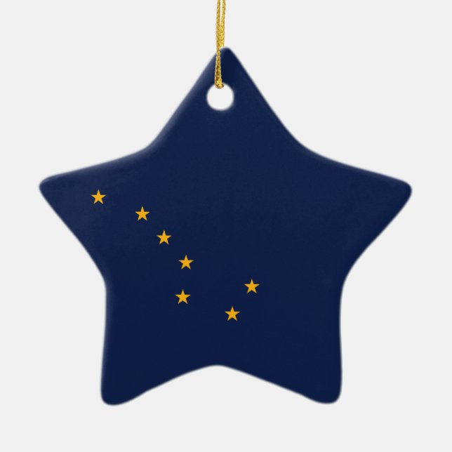 Alaska's Flag Ceramic Ornament (Front)