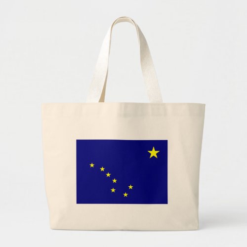 Alaskas Flag Large Tote Bag