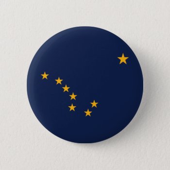Alaska's Flag Pinback Button by designs4you at Zazzle