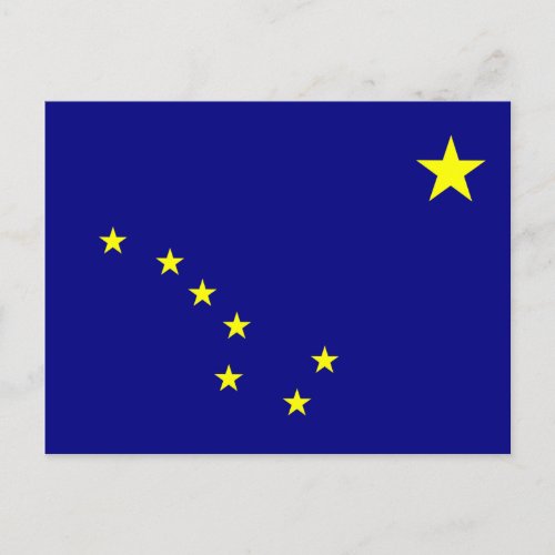 Alaskas Flag Postcard