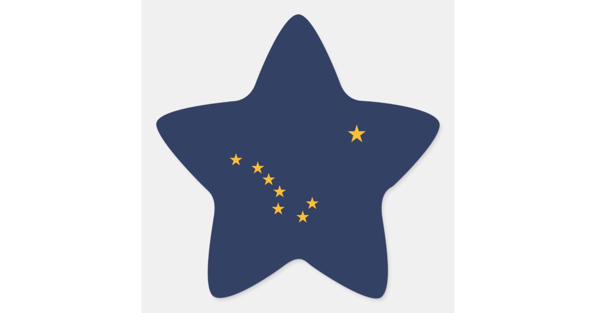 Alaska's Flag Star Sticker | Zazzle