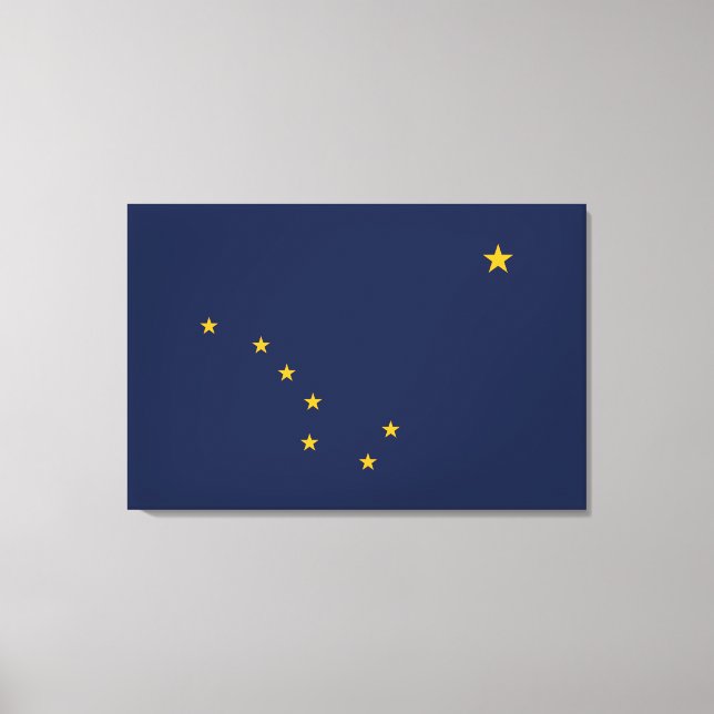 Alaska's Flag Wrapped Canvas Print (Front)