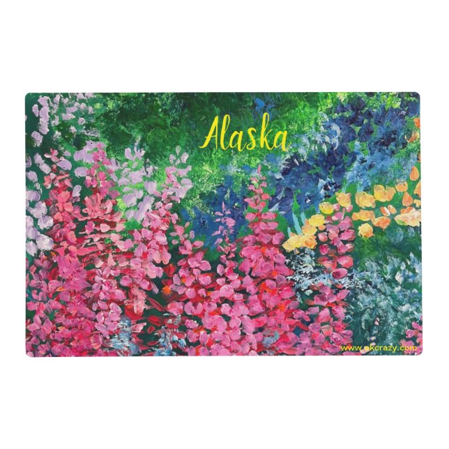 Alaska's Mountains & Fireweed Place Mat (Front)