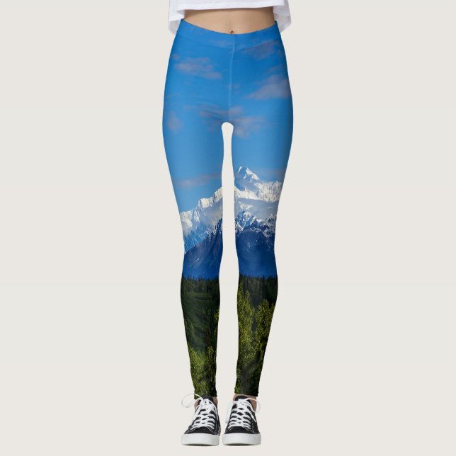 Alaska's Mt McKinley Leggings (Front)