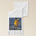 Alassio, Italy Scarf<br><div class="desc">Vintage Travel Poster Print by Filippo Romoli showing two women having fun on the beach of Alassio.</div>